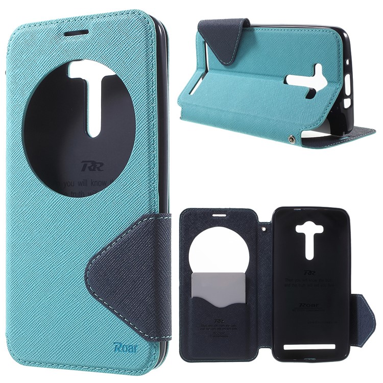ROAR KOREA Diary View Window Leather Case for Asus Zenfone 2 Laser ZE550KL ZE551KL - Light Blue-1