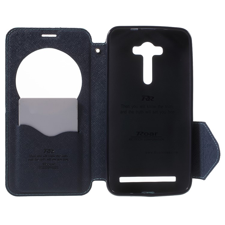 ROAR KOREA Diary View Window Leather Case for Asus Zenfone 2 Laser ZE550KL ZE551KL - Light Blue-4