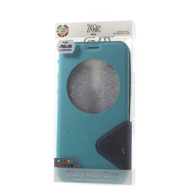 ROAR KOREA Diary View Window Leather Case for Asus Zenfone 2 Laser ZE550KL ZE551KL - Light Blue-9
