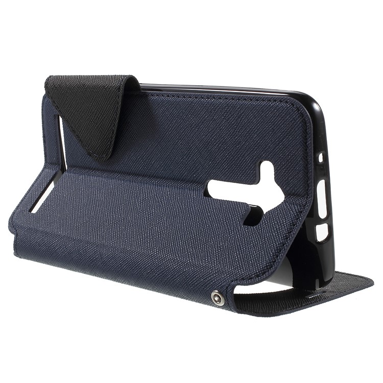ROAR KOREA Diary View Window Leather Case for Asus Zenfone 2 Laser ZE550KL ZE551KL - Dark Blue-3