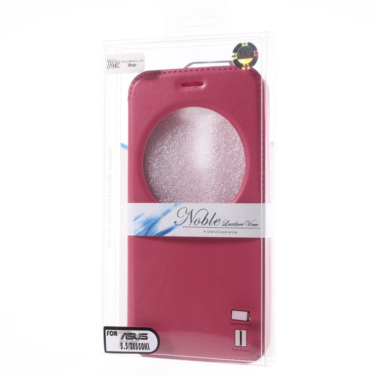ROAR Noble Window View Leather Cover for Asus Zenfone 2 Laser ZE550KL ZE551KL - Rose-10