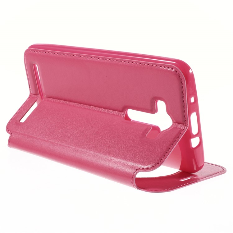 ROAR Noble Window View Leather Cover for Asus Zenfone 2 Laser ZE550KL ZE551KL - Rose-5