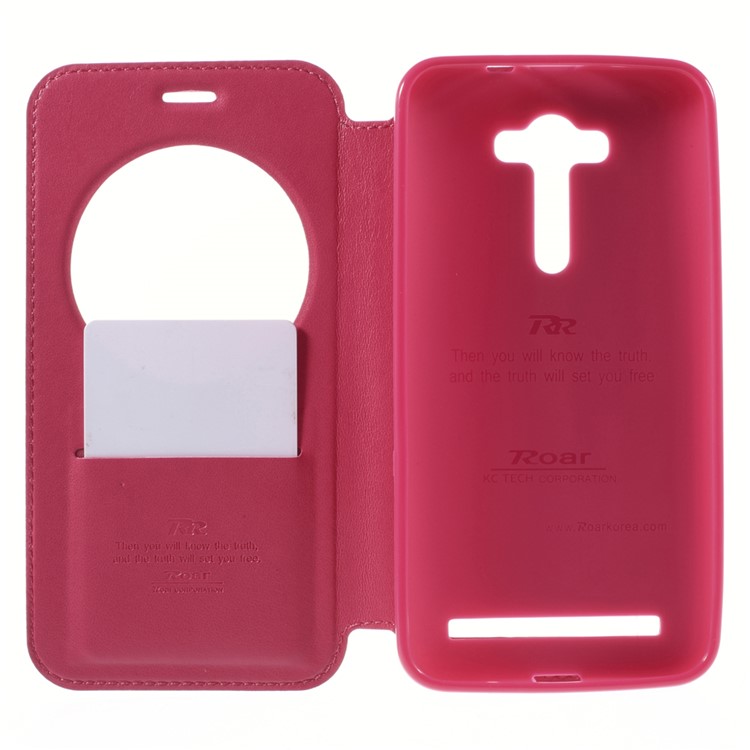 ROAR Noble Window View Leather Cover for Asus Zenfone 2 Laser ZE550KL ZE551KL - Rose-6