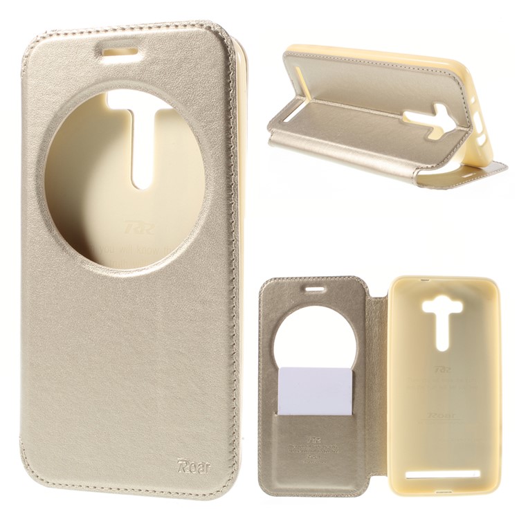 ROAR KOREA Noble Leather View Case for Asus Zenfone 2 Laser ZE550KL ZE551KL - Champagne-1