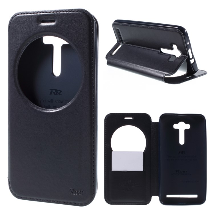 ROAR KOREA Noble Leather View Case for Asus Zenfone 2 Laser ZE550KL ZE551KL - Dark Blue-1