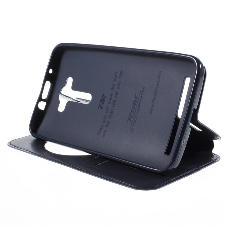 ROAR KOREA Noble Leather View Case for Asus Zenfone 2 Laser ZE550KL ZE551KL - Dark Blue-4