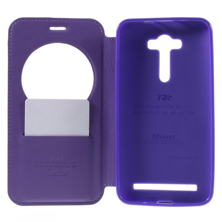 ROAR KOREA for Asus Zenfone 2 Laser ZE550KL ZE551KL Noble Window View Leather Cover - Purple-6