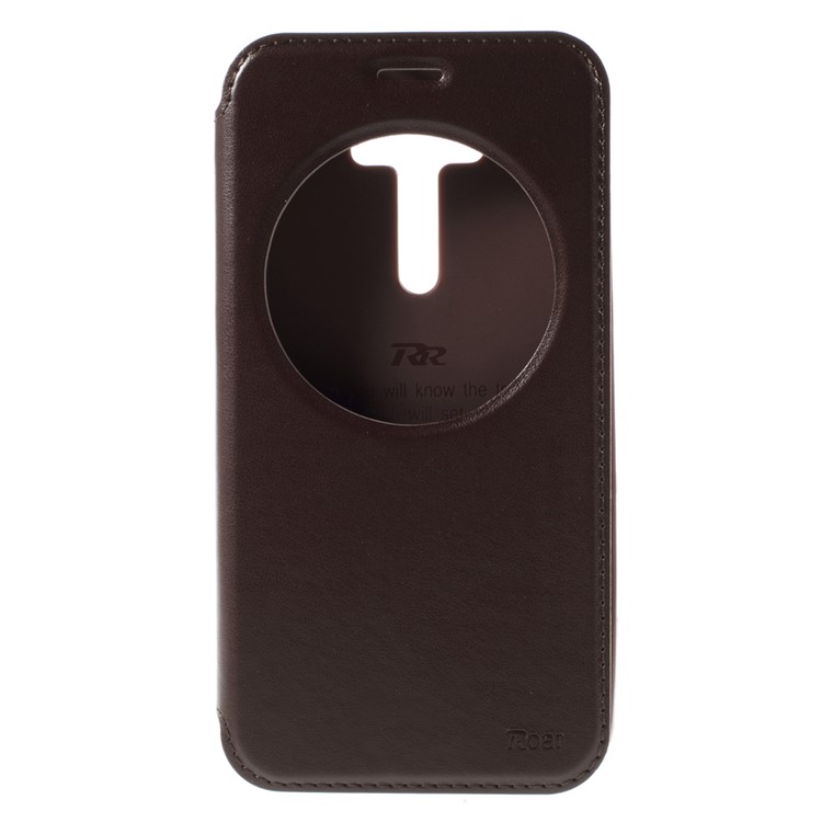 ROAR KOREA Noble Leather View Case Cover for Asus Zenfone 2 Laser ZE550KL ZE551KL - Coffee-3