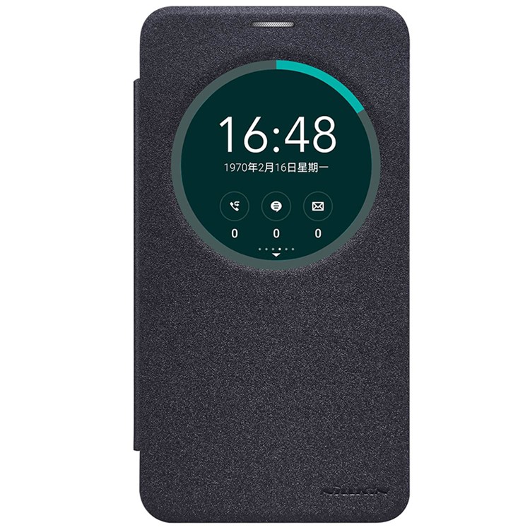 NILLKIN Sparkle Series Smart View Leather Case for Asus Zenfone 2 Laser ZE600KL ZK601KL - Black-1