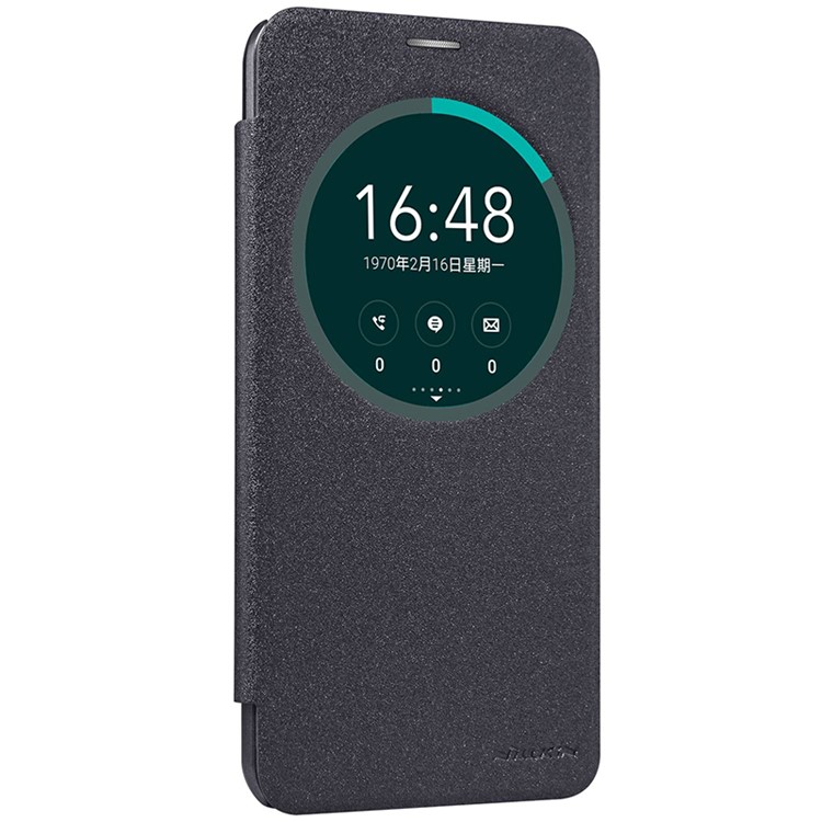 NILLKIN Sparkle Series Smart View Leather Case for Asus Zenfone 2 Laser ZE600KL ZK601KL - Black-3