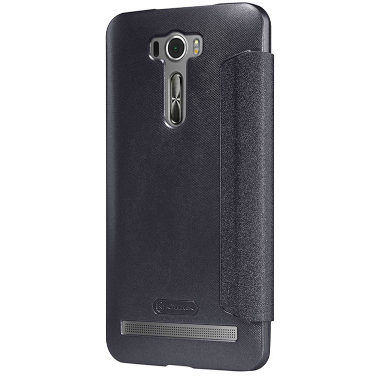 NILLKIN Sparkle Series Smart View Leather Case for Asus Zenfone 2 Laser ZE600KL ZK601KL - Black-4