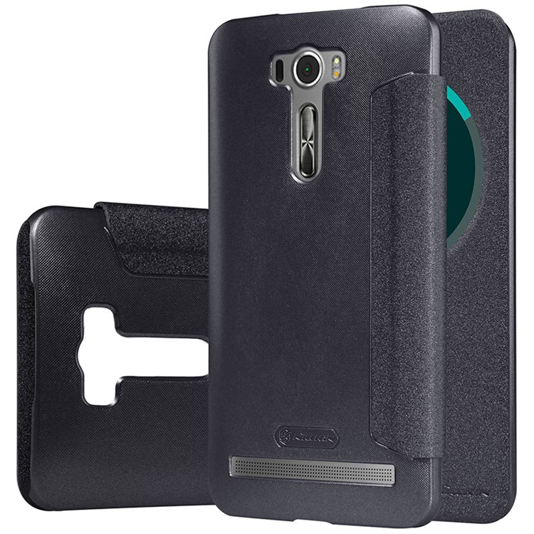NILLKIN Sparkle Series Smart View Leather Case for Asus Zenfone 2 Laser ZE600KL ZK601KL - Black-6