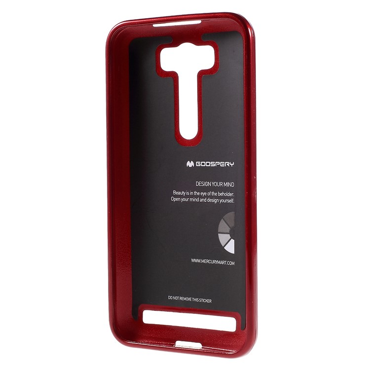 MERCURY GOOSPERY Glitter Powder TPU Gel Case for Asus Zenfone 2 Laser ZE500KG ZE500KL 5.0-inch - Red-2