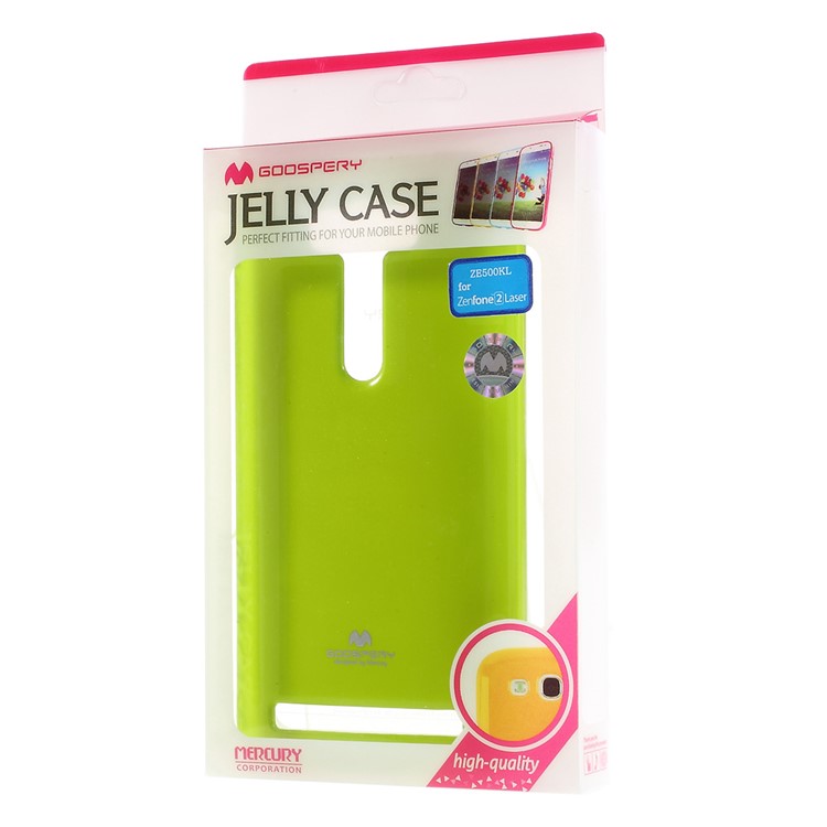 MERCURY GOOSPERY Glitter Powder TPU Back Case for Asus Zenfone 2 Laser ZE500KG ZE500KL 5.0-inch - Green-6