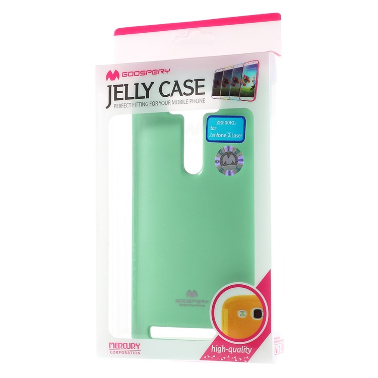 MERCURY GOOSPERY Glitter Powder TPU Skin Case for Asus Zenfone 2 Laser ZE500KG ZE500KL 5.0-inch - Cyan-6