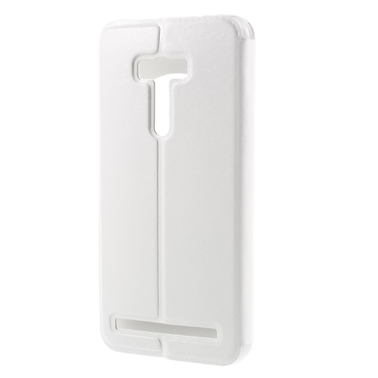View Window Smart Leather Cover for Asus Zenfone Selfie ZD551KL - White-2