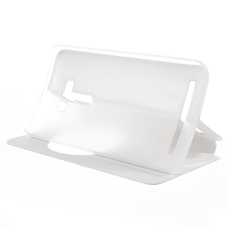 View Window Smart Leather Cover for Asus Zenfone Selfie ZD551KL - White-4