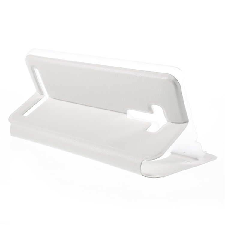 View Window Smart Leather Cover for Asus Zenfone Selfie ZD551KL - White-5