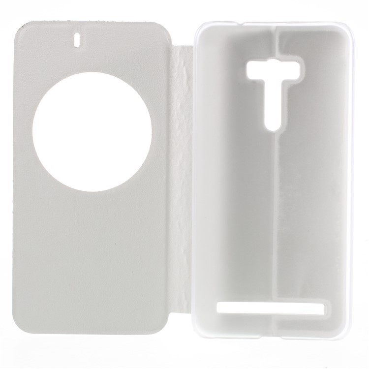 View Window Smart Leather Cover for Asus Zenfone Selfie ZD551KL - White-6