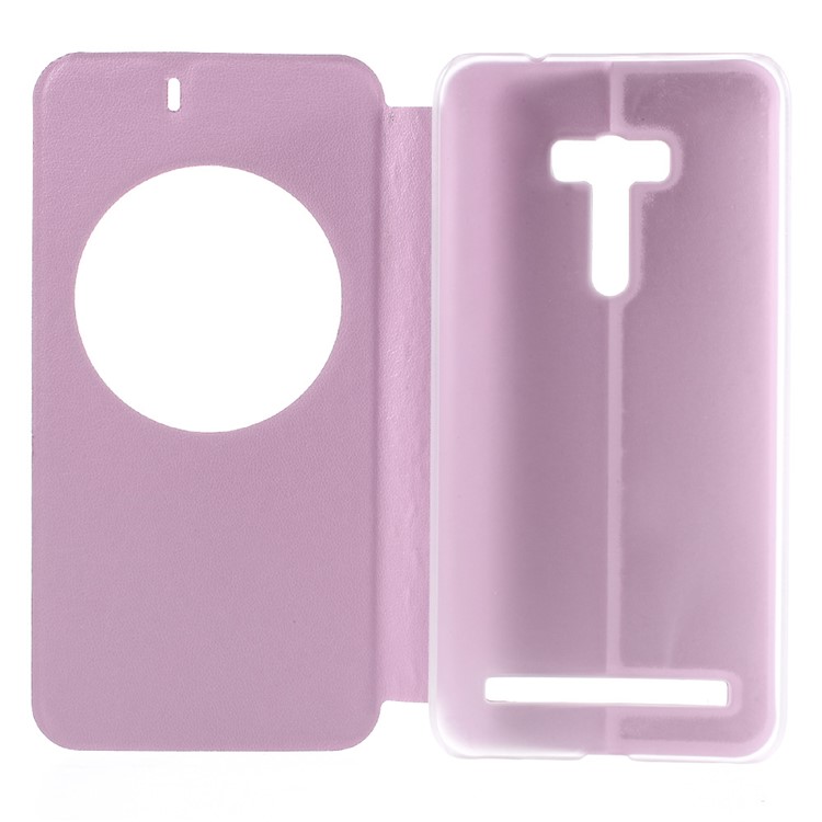 View Window Smart Leather Case for Asus Zenfone Selfie ZD551KL - Pink-6