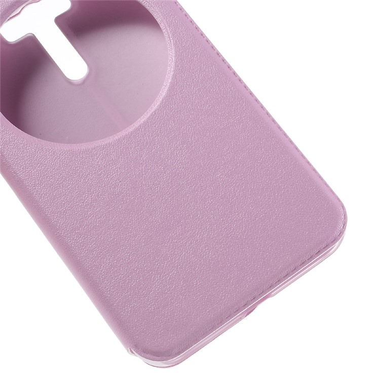 View Window Smart Leather Case for Asus Zenfone Selfie ZD551KL - Pink-7