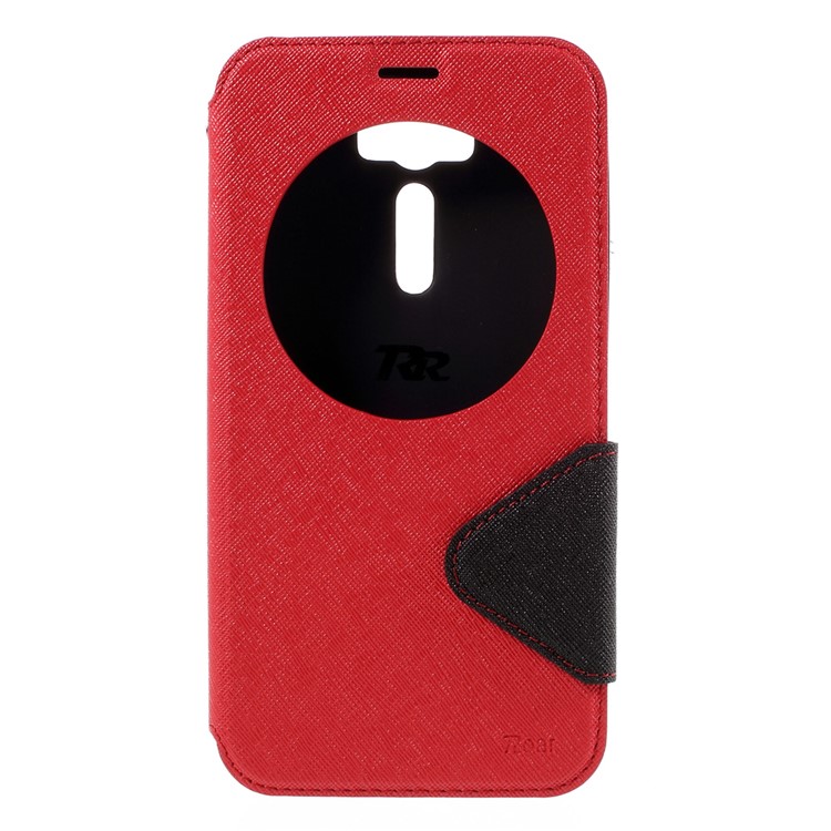 ROAR CORÉIA Janela De Exibição De Diário Capa De Couro Para Asus Zenfone 2 Laser ZE601KL ZE600KL - Vermelho-3