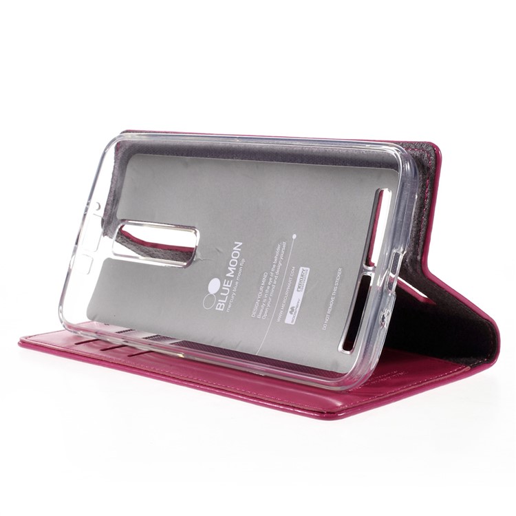 MERCURY GOOSPERY Blue Moon Leather Wallet Cover Case for Asus Zenfone 2 ZE550ML ZE551ML - Rose-4