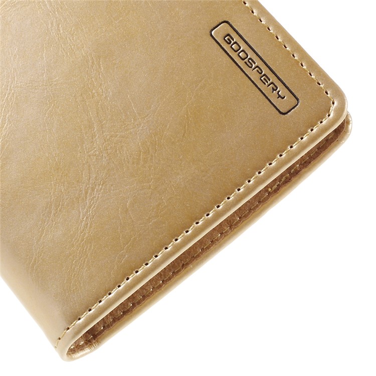 MERCURY GOOSPERY Blue Moon PU Leather Wallet Case for Asus Zenfone 2 ZE550ML ZE551ML - Gold-8