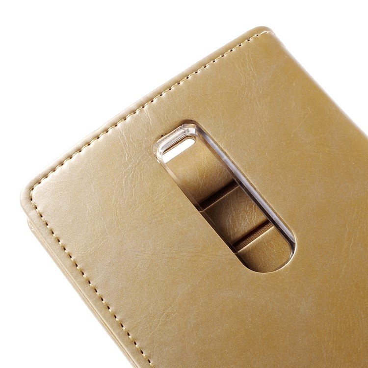 MERCURY GOOSPERY Blue Moon PU Leather Wallet Case for Asus Zenfone 2 ZE550ML ZE551ML - Gold-9