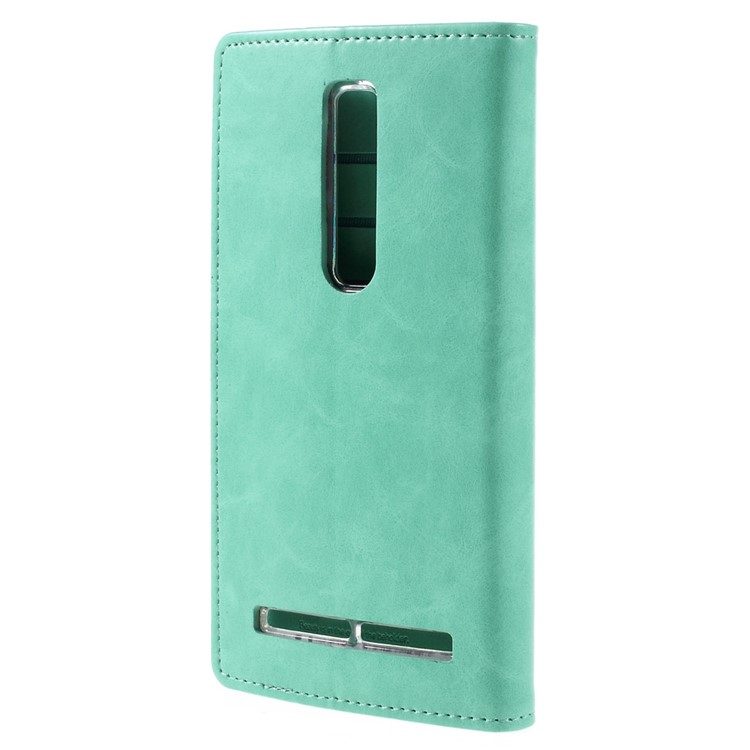 MERCURY GOOSPERY Blue Moon Leather Wallet Case for Asus Zenfone 2 ZE550ML ZE551ML - Cyan-2