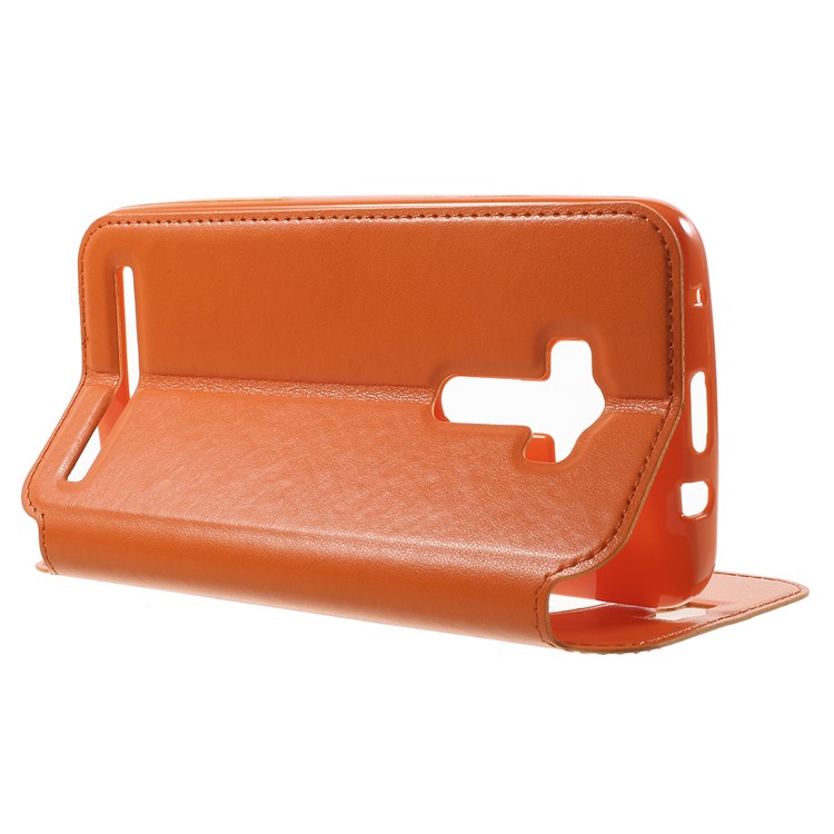 ROAR KOREA Noble View Leather Phone Case for Asus Zenfone Selfie ZD551KL - Orange-3