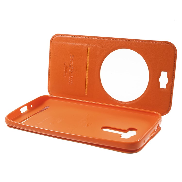 ROAR KOREA Noble View Leather Phone Case for Asus Zenfone Selfie ZD551KL - Orange-5