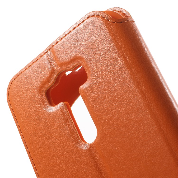 ROAR KOREA Noble View Leather Phone Case for Asus Zenfone Selfie ZD551KL - Orange-7
