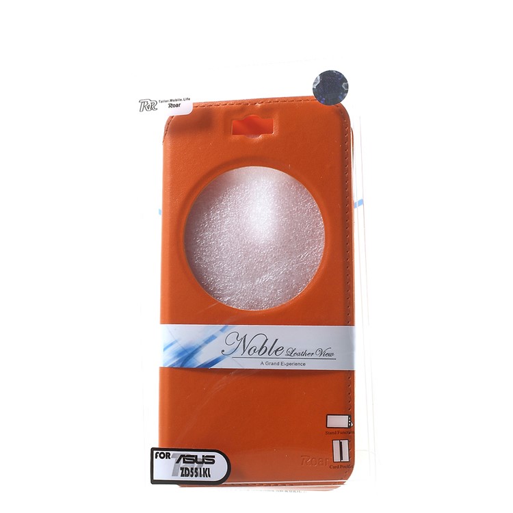 ROAR KOREA Noble View Leather Phone Case for Asus Zenfone Selfie ZD551KL - Orange-9