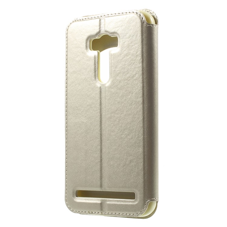 ROAR KOREA Noble Leather View Cover for Asus Zenfone Selfie ZD551KL - Gold-2