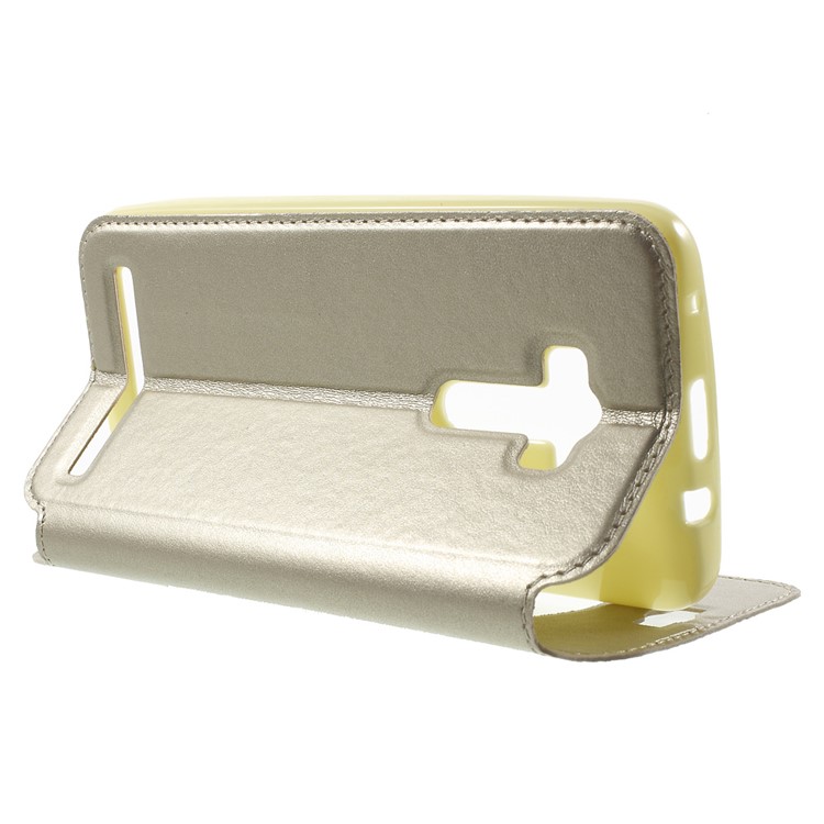 ROAR KOREA Noble Leather View Cover for Asus Zenfone Selfie ZD551KL - Gold-3