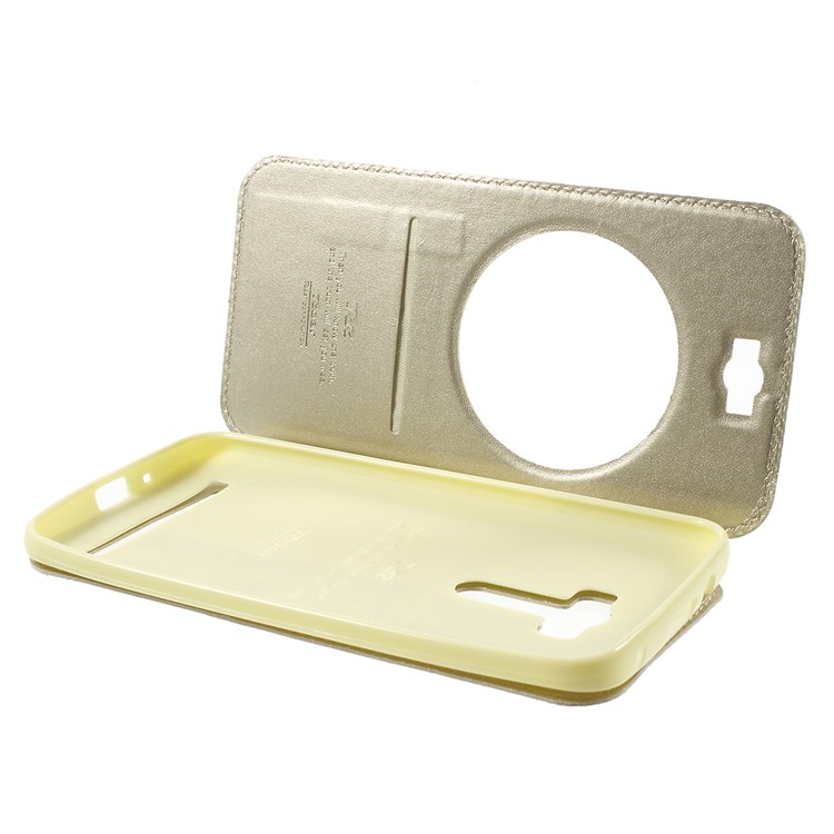ROAR KOREA Noble Leather View Cover for Asus Zenfone Selfie ZD551KL - Gold-5