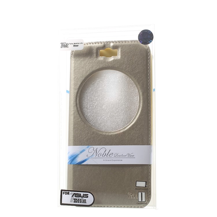 ROAR KOREA Noble Leather View Cover for Asus Zenfone Selfie ZD551KL - Gold-9