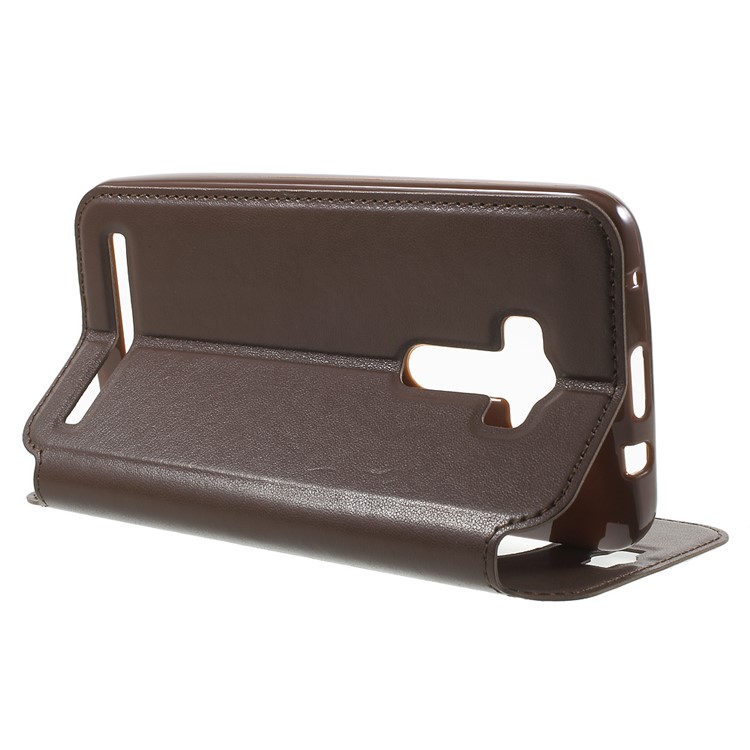 ROAR KOREA Noble Leather View Case for Asus Zenfone Selfie ZD551KL - Brown-3