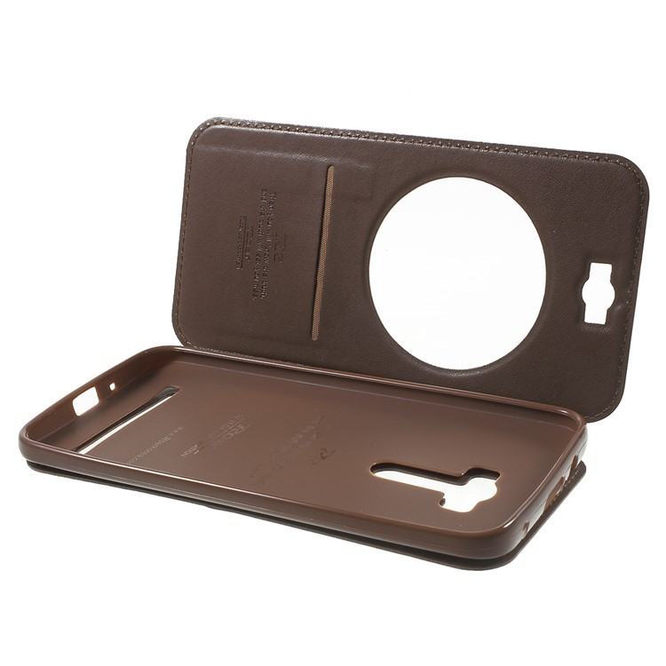 ROAR KOREA Noble Leather View Case for Asus Zenfone Selfie ZD551KL - Brown-5