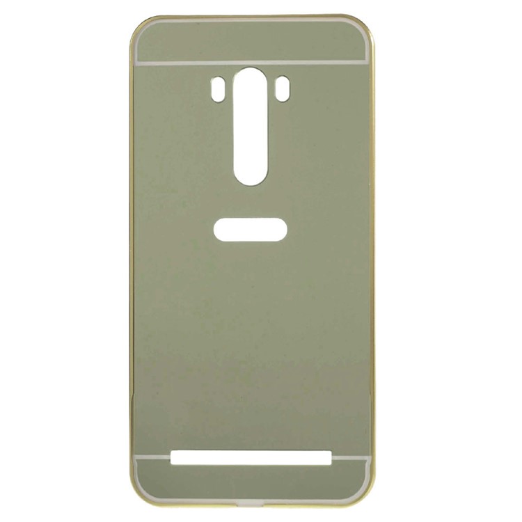 Sliding Metal Frame Plastic Back Case for Asus Zenfone Selfie ZD551KL - Champagne Gold-1
