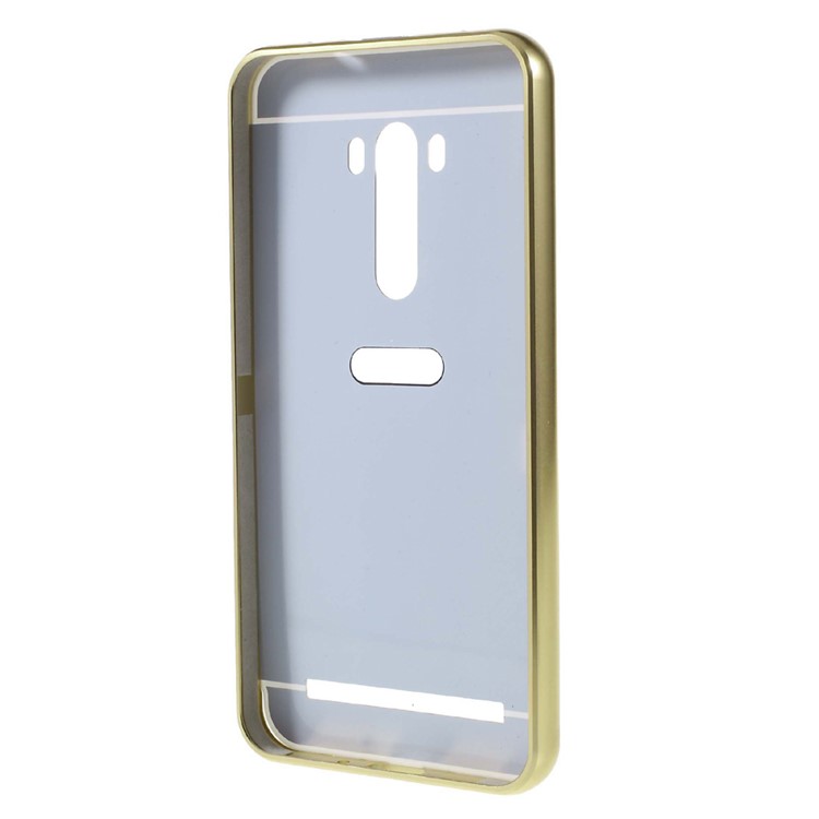 Sliding Metal Frame Plastic Back Case for Asus Zenfone Selfie ZD551KL - Champagne Gold-3