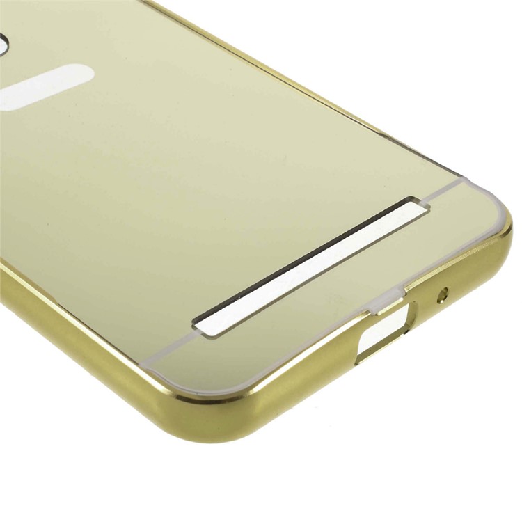 Sliding Metal Frame Plastic Back Case for Asus Zenfone Selfie ZD551KL - Champagne Gold-4