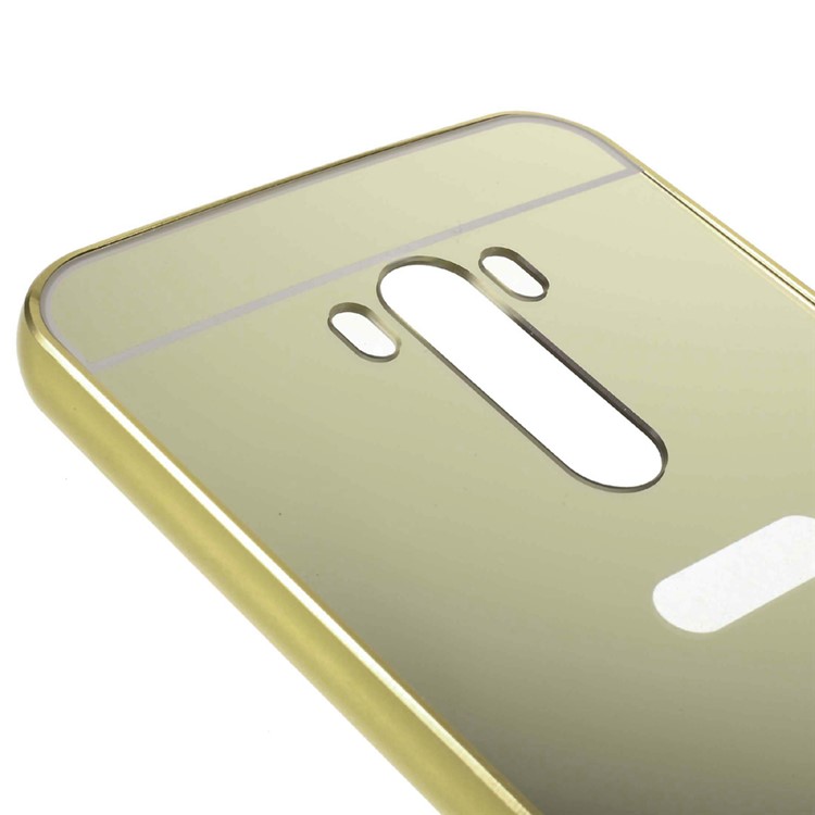 Sliding Metal Frame Plastic Back Case for Asus Zenfone Selfie ZD551KL - Champagne Gold-5