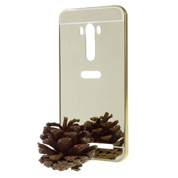 Sliding Metal Frame Plastic Back Case for Asus Zenfone Selfie ZD551KL - Champagne Gold-8