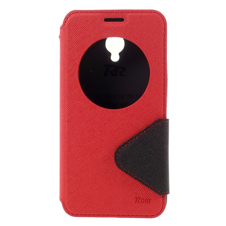 ROAR KOREA Diary View Window Leather Shell for Asus Zenfone Go ZC500TG - Red-3