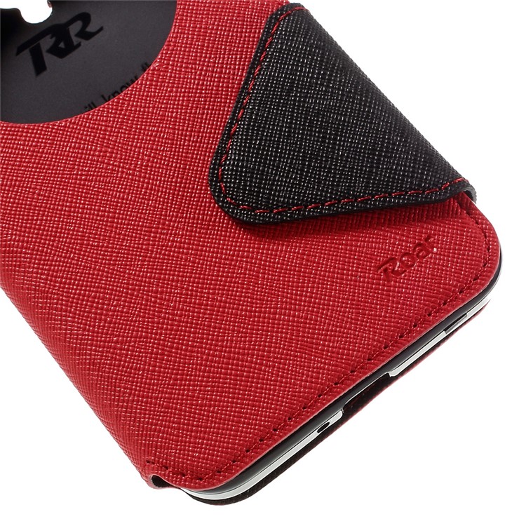 ROAR KOREA Diary View Window Leather Shell for Asus Zenfone Go ZC500TG - Red-8