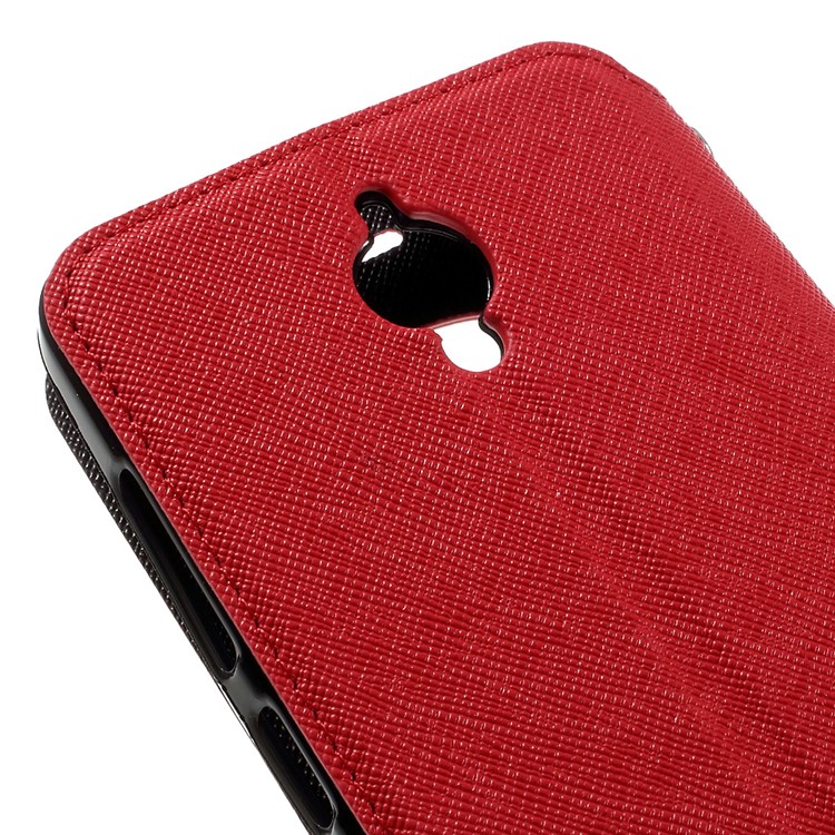 ROAR KOREA Diary View Window Leather Shell for Asus Zenfone Go ZC500TG - Red-9