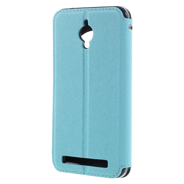 ROAR KOREA Diary View Window Leather Case for Asus Zenfone Go ZC500TG - Baby Blue-2