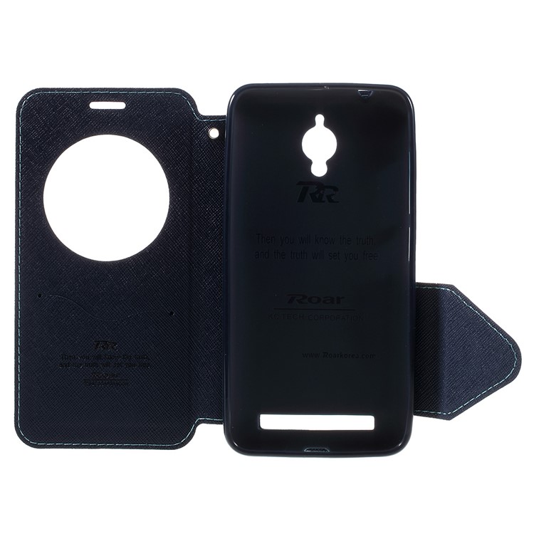 ROAR KOREA Diary View Window Leather Case for Asus Zenfone Go ZC500TG - Baby Blue-6